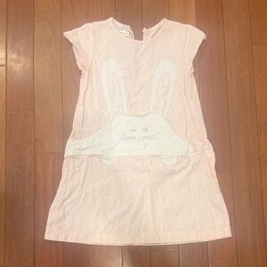 Bella Bliss Light Pink Bunny Appliqué Girls Dress size 6